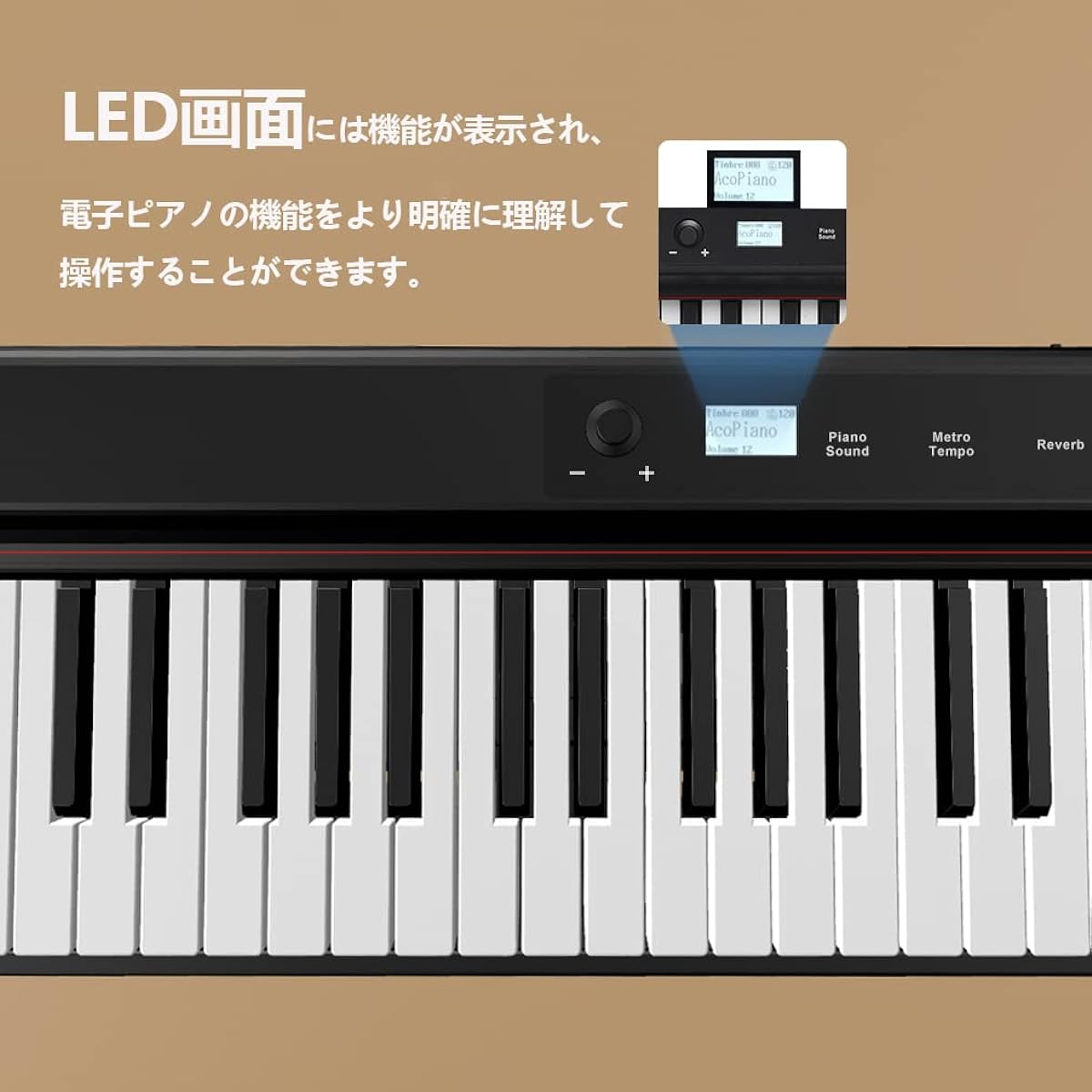 BX15S Electronic Piano, Foldable, 88 Keys, Wireless MIDI Compatible, Half Weight Keyboard, Pedal Included, LCD, Portable, Speaker, For Practice, For Beginners