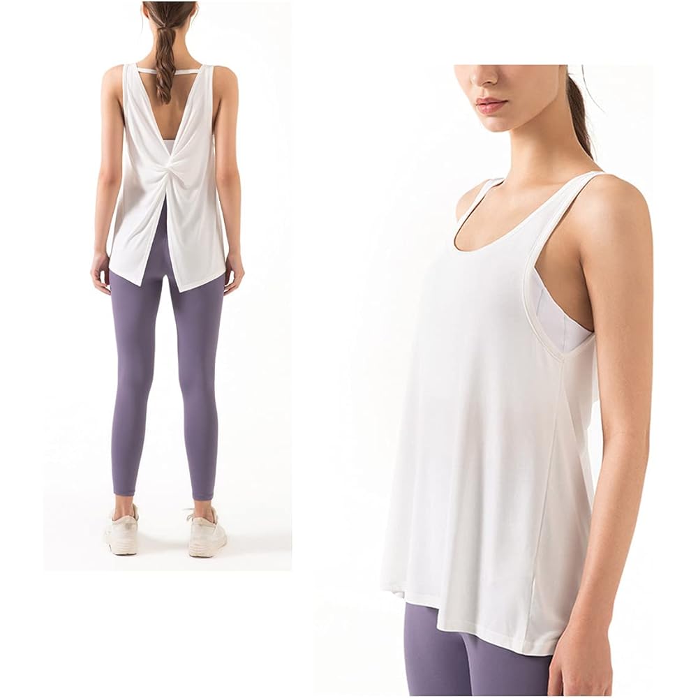 [VeroMan] Yoga Tank Top Women's Long Length Tops Sports Large Size ppi-ttb1