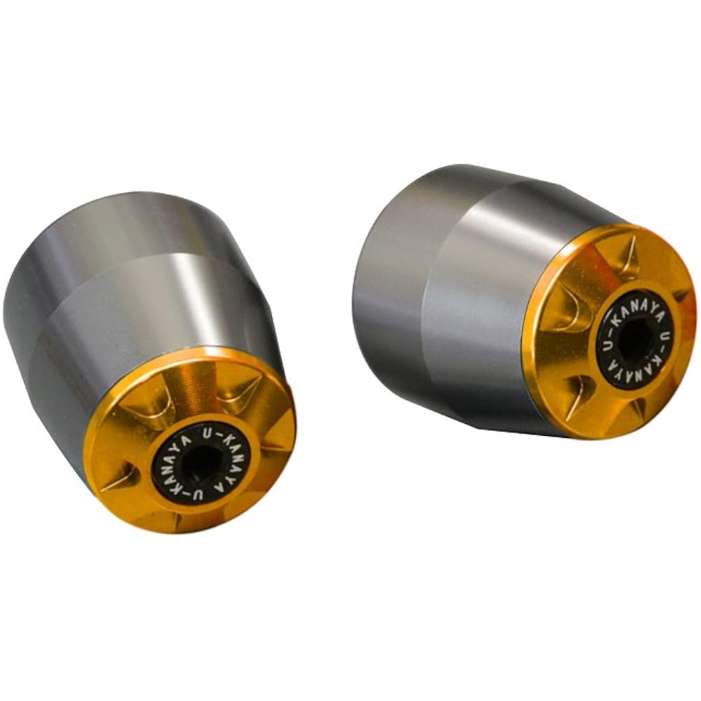 U-KANAYA Aluminum Bar End Body: Titanium x End Cap: Titanium Kawasaki Ninja250 Z250 Ninja650 Z900RS/CAFE Ninja1000 ZZR1400 ZX-14R ZRX1200 GPZ900R ZZR1100