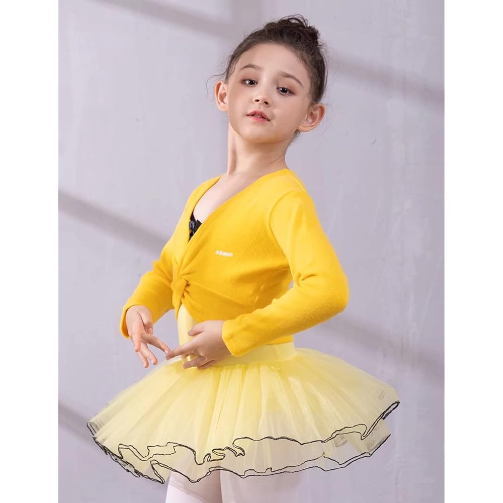 s.lemon Ballet Sweater Knit Ballet Thermal Outerwear Warm-up Ballet Tops Adults~Children