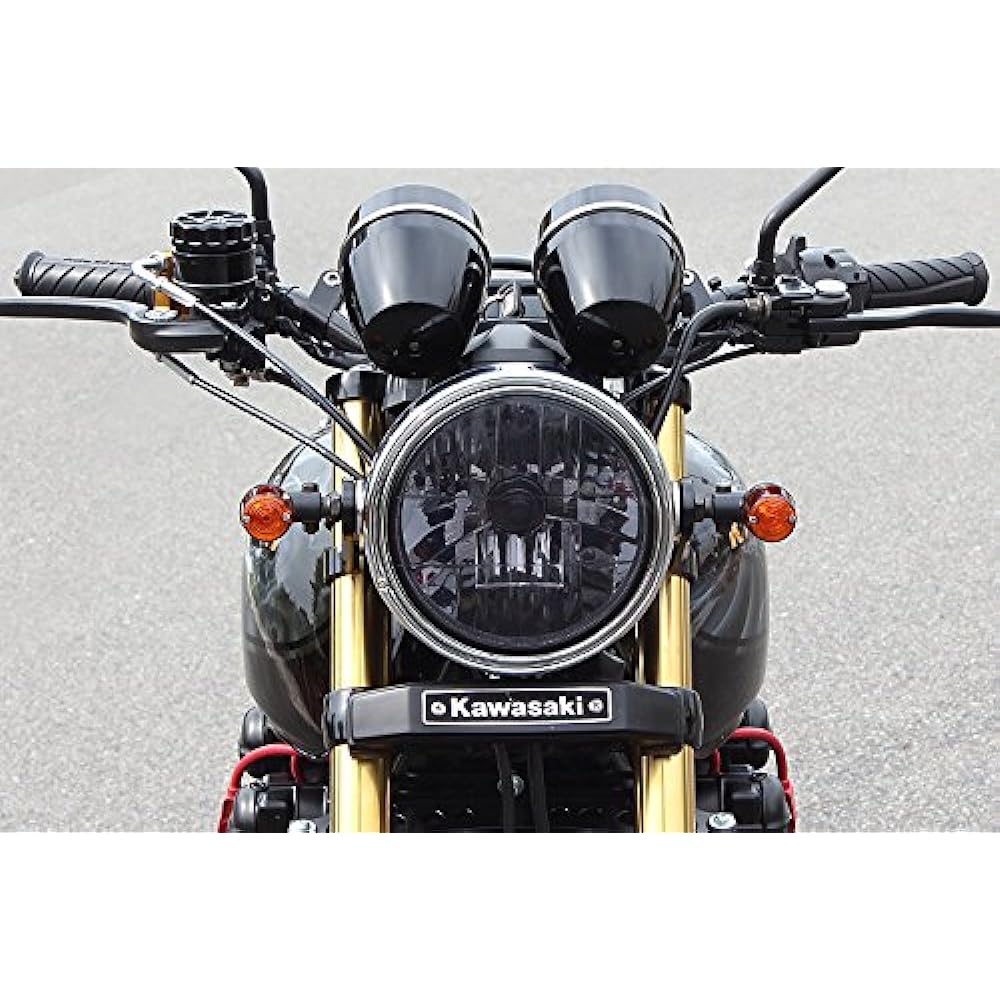 PMC Brightec Headlamp Series Multi-Reflector Headlight Round Type with Inner Rim Headlight Compatible Type Smoke Black Lens 71-0099