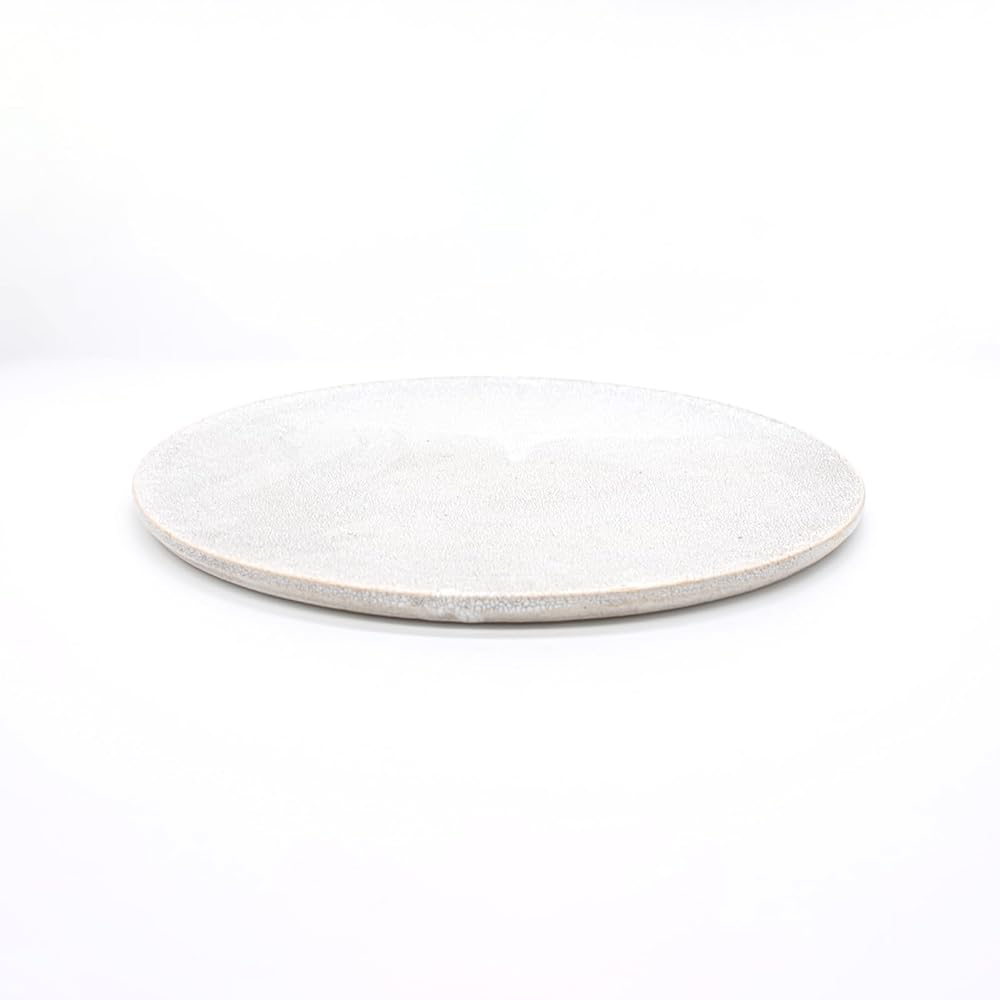 Mino Ware "Hashibabe" Dish Plate Large Dish Approx. 28cm Diameter Kairagi Flat White Matte Made in Japan 044-0109