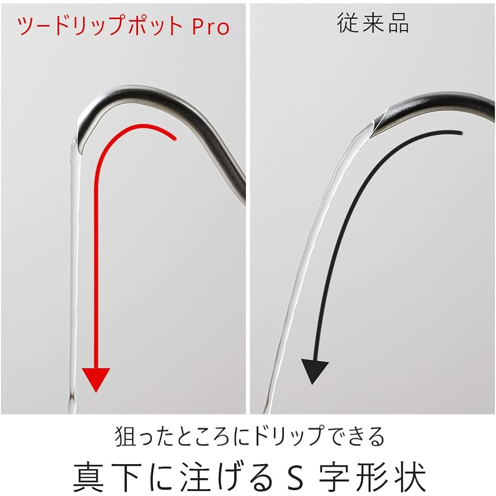 Coffee Tools KOGU Shimomura Planning Coffee Drip Pot Kettle Two Drip Pot Pro 500ml with Lid [Made in Japan] Stainless Steel Narrow Mouth Direct Fire Compatible with IH Pour Directly Below Coffee Kettle Outdoor Gift 44583 Tsubame-Sanjo