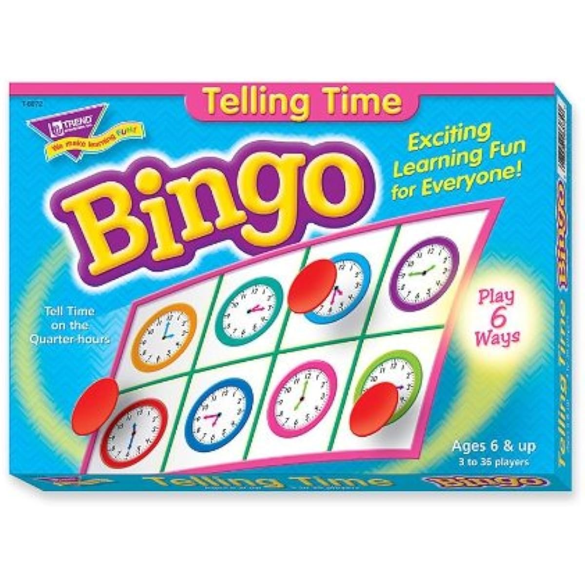 Trend TEP-6072 Telling Time Bingo Game - Language