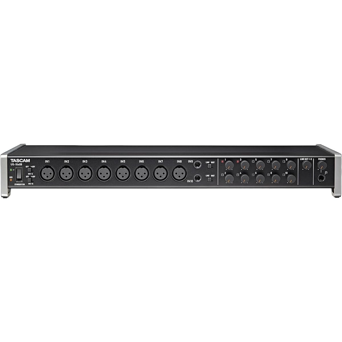TASCAM audio MIDI interface 16 inputs 8 outputs US-16x08