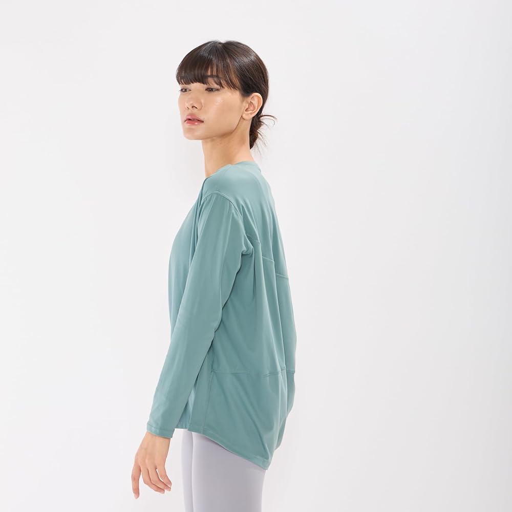 [ZEN WEAR] Supervised by instructors, yoga wear for ultimate comfort and ease of movement, tops, long sleeve t-shirts, women's sports, body cover, gym wear, training wear, long length, sweat absorbent, quick drying