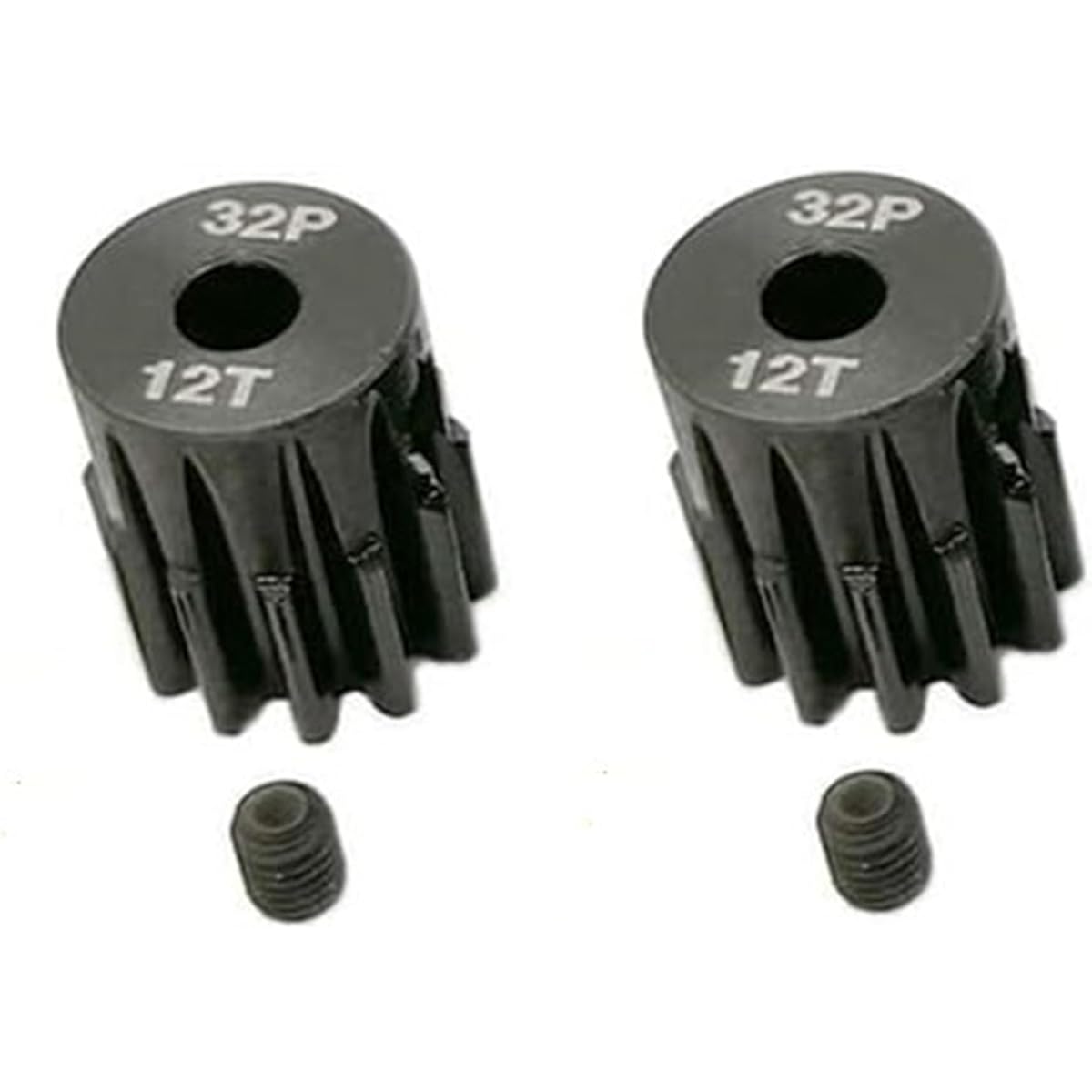 ADORLY 2pcs 3942X Hardened Steel 12 Tooth Pinion Gear (32 Pitch) for Traxxas Slash Wristler Stampede Raptor 4x4 VXL TRX-4 TRX-6 12T Motor Pinion Upgrade Parts