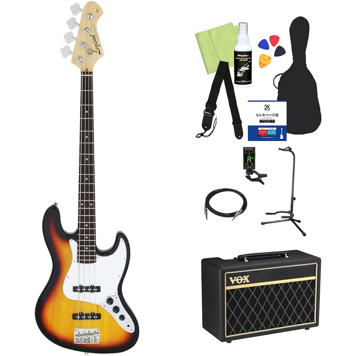 LEGEND LJB-Z Bass Beginner 12-piece Set [With VOX Amplifier] 3TS Jazz Bass Type Legend