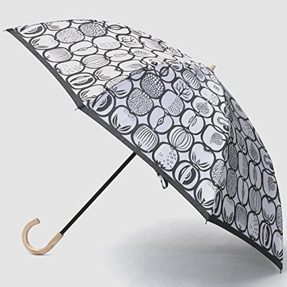 Makita Shoten + Stig Reventri FRUKTLADA Women's Folding Umbrella, Scandinavian Design, Luxury Koshu Ori, Made in Japan