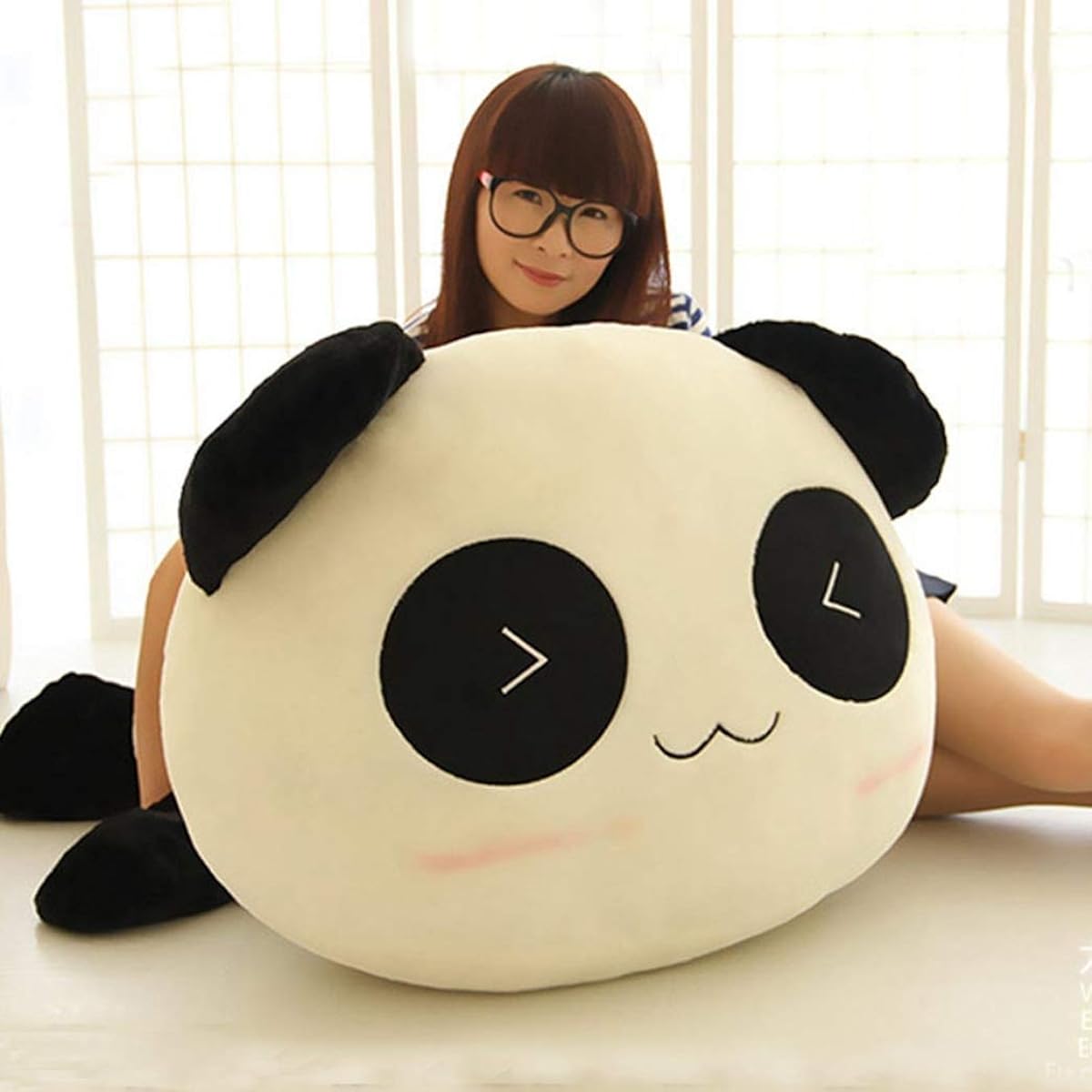 Panda animal stuffed toy fluffy cute toy hug pillow hug cushion present birthday Valentine's Day White Day gift huggable large teddy bear bear sewn bear hug pillow celebration fluffy doll design 80cm