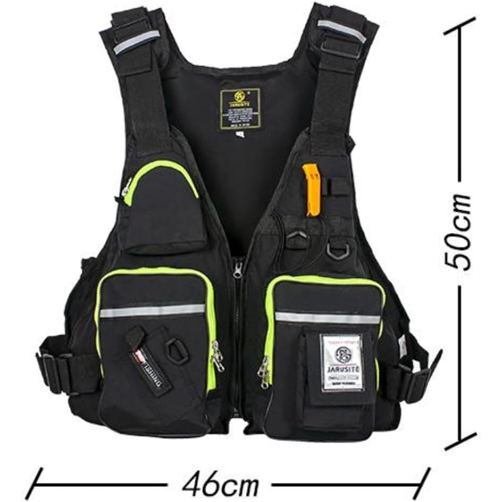 Fishing Vest Floating Vest Fishing Life Jacket Breathable Multifunctional with Whistle Reflective Belt with Buoyancy Material Up to 95 kg Loading Capacity