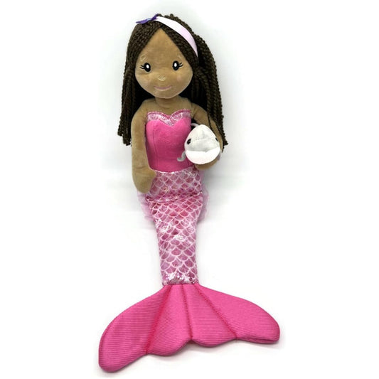 The Petting Zoo Plush Mermaid Doll Her Forever Friend Dizzy The Dolphin 17" Purple Dark Skin