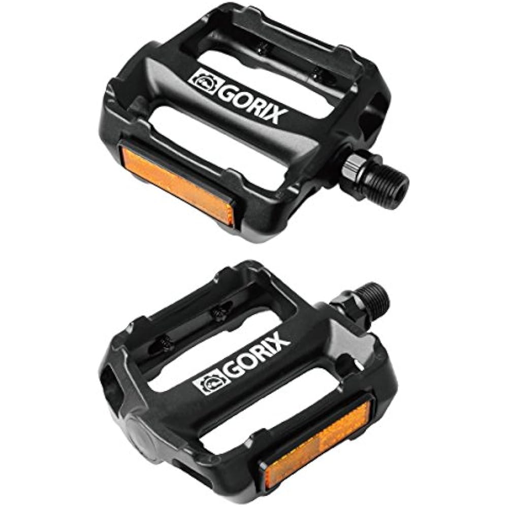 GORIX Flat Pedal Lightweight Pedal Reflector with Reflector Bicycle Pedal Cross Bike Road Bike MTB GX-469