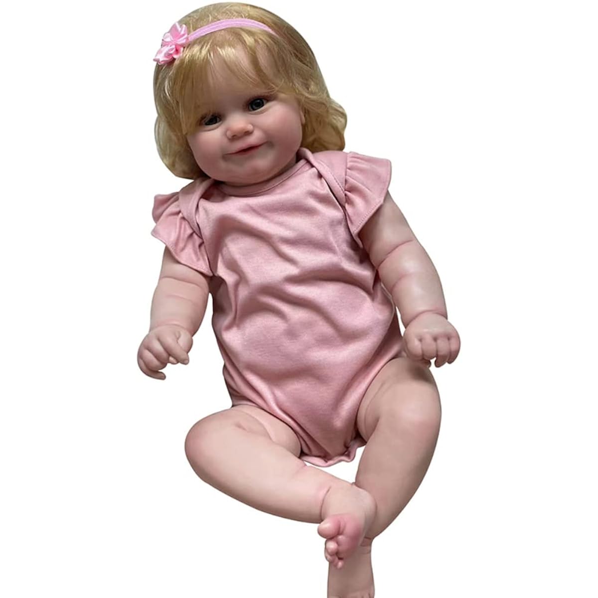 Lonian 45cm/60cm Reborn Girl Doll, Made of Soft Cotton Fabric, Suitable for Children's Toys (60cm)