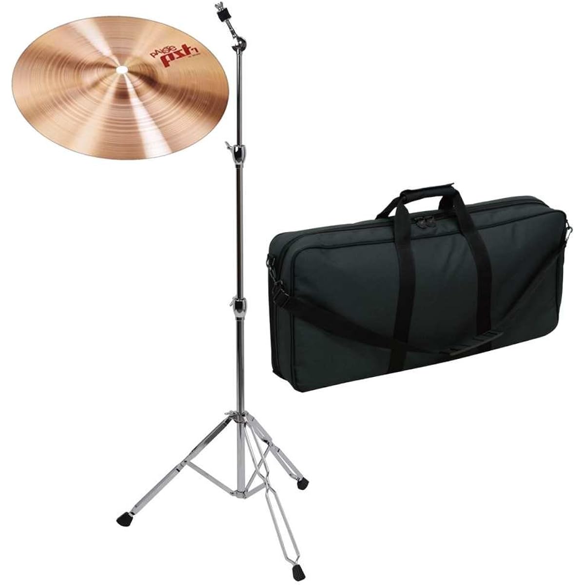 [For Cajon] PAiSTE PST-7 + CS-01 + TCB-200 Splash Cymbal + Cymbal Stand + Carrying Bag Set
