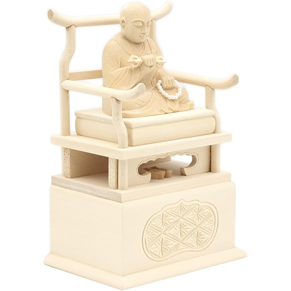 Kurita's special Buddha statue [High Priest] Kobo Daishi seated statue 2.0 dimensions (total height 17cm, total width 11.5cm, depth 8.5cm) recording stand High quality wood carving made of cypress wood 15292