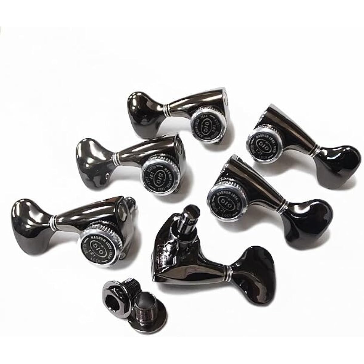 GOTOH Guitar Tuners SGV510Z MG-T L5 CK L3 R3 Magnum Rock Trad Cosmo Black Both Sides Set of 6 [Includes Ebi Original Pick]