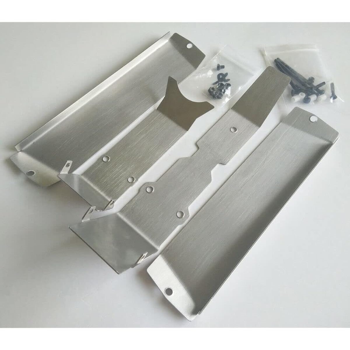 Stainless Steel Front Rear Skid Plate Battery Protector for Traxxas 1/10 E-REVO 2.0