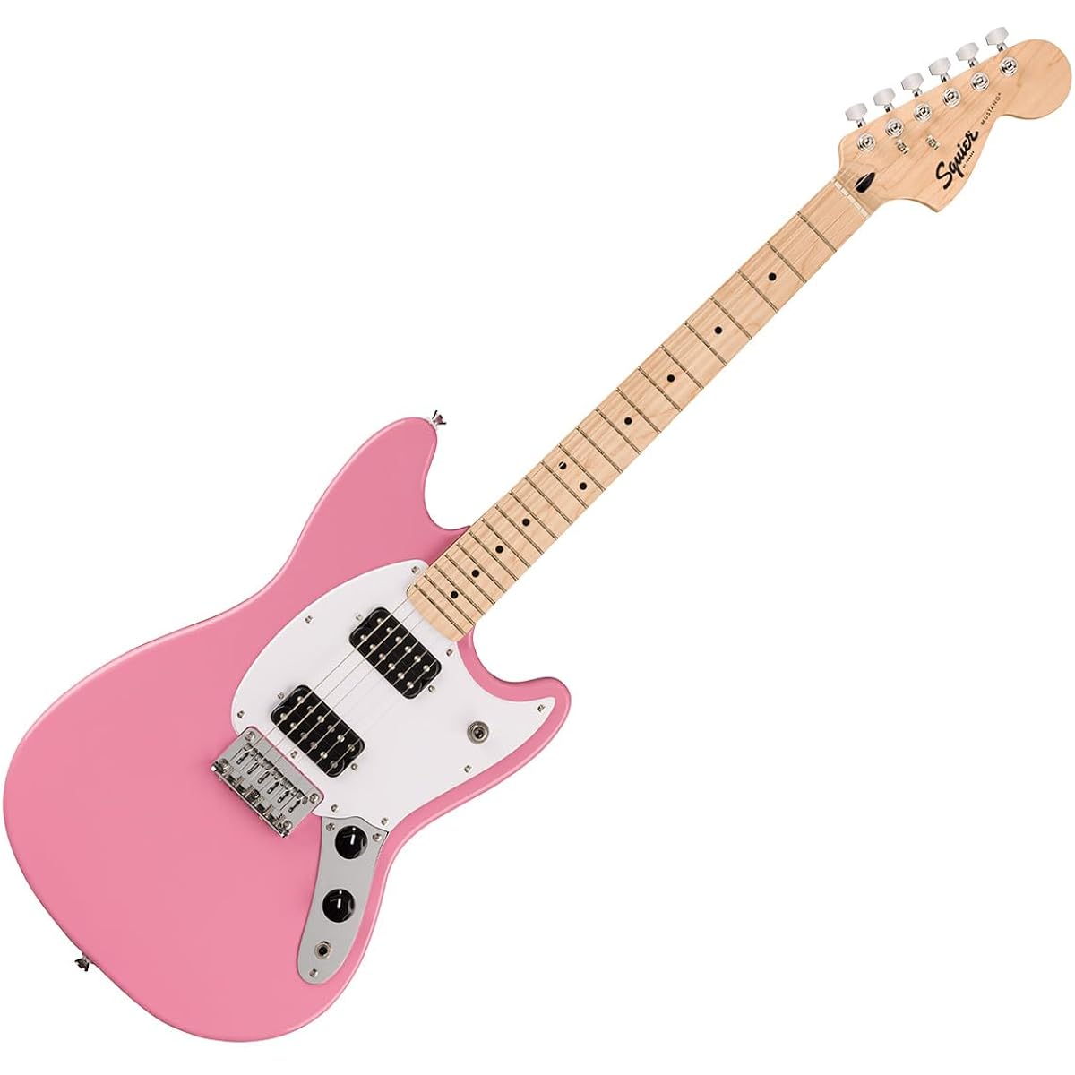 Squier by Fender SONIC MUSTANG HH Flash Pink Elementary school students can play from the 3rd grade! Kids guitar beginner set Electric guitar for children Mustang short scale Squier/Squier