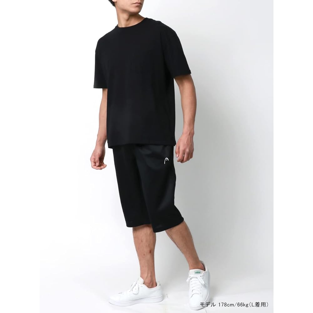 [Head] Men's Jersey, Lower 3/4 Length, Absorbent, Quick Drying, Antibacterial and Odor Resistant, Side Panel, Half Pants, Shorts, Room Wear