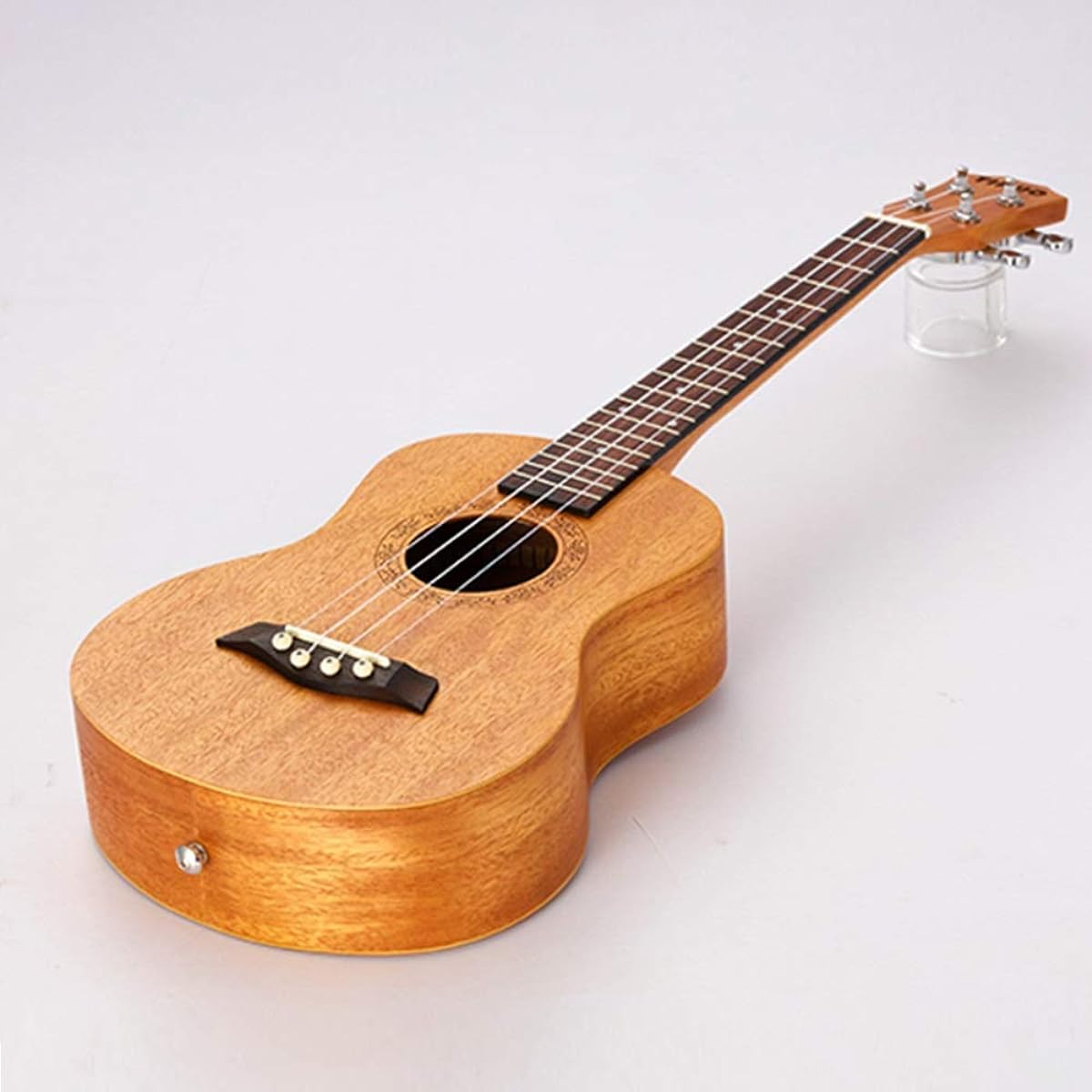 Ukulele, Ukulele 4 String Hawaii Guitar Instrument Includes Bag Pick String Capo Tuner Setting Wipe For Kids and Music Beginners (Color : Natural, Size : 21 inches)