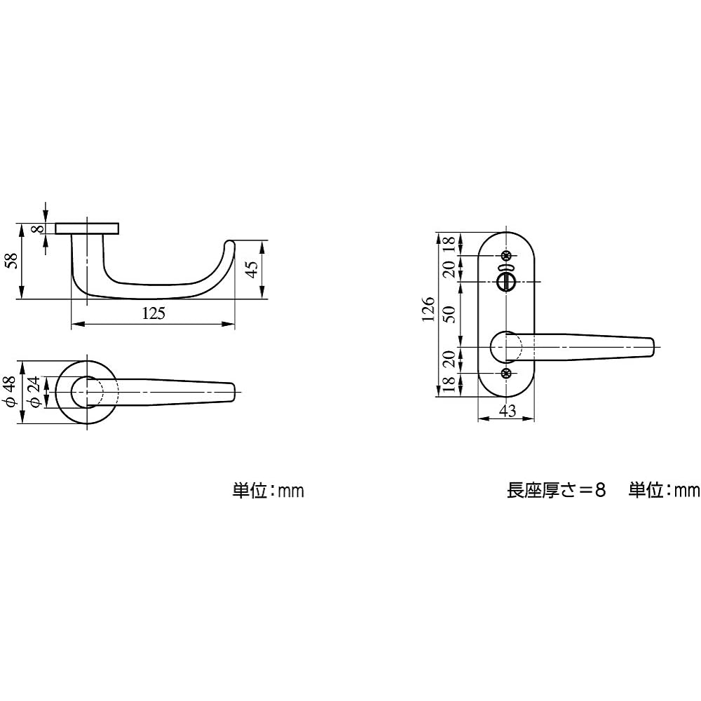 Miwa Lock ZLT980-8 Indoor Lever Handle Toilet Lock Gold 0150-579