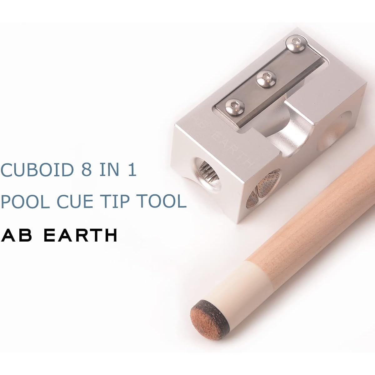 AB Earth Cuboid 8 in 1 Aluminum Pool Cue Tip Repair Tool