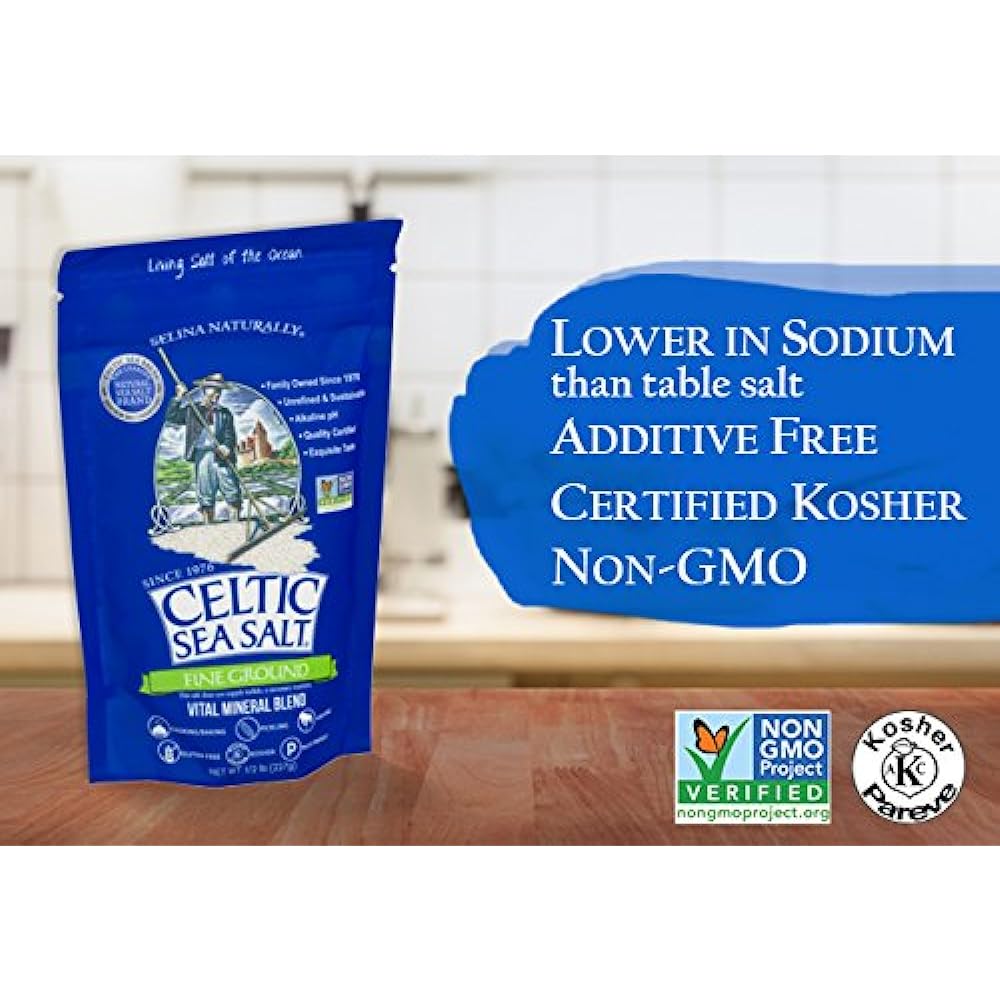 Celtic Sea Salt - Finely Grinded Zipper Bag of Important Mineral Blends - 8 lbs.