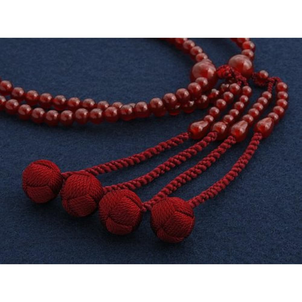 Kyoto Buddhist Altar Hayashi Prayer Beads Shingon Sect Shake 0 Agate (For Women) Official Official [Bead Bag Set] SW-034 Kyoto Prayer Beads