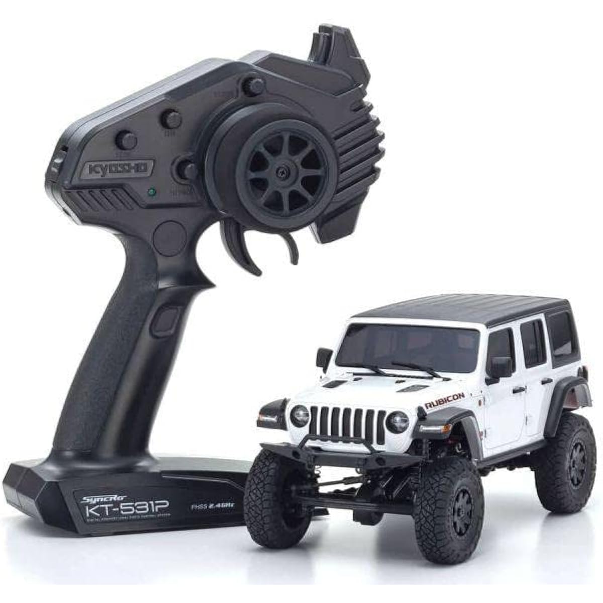 Kyosho Kyoso Radio Control Electric Crawling Car MINI-Z 4x4 Series Ready Set Jeep Wrangler Unlimited Rubicon Bright White 32521W