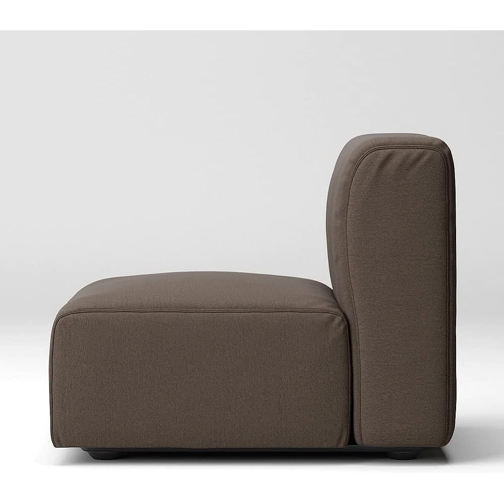 MUJI Cover Brown Small Washed Cotton Canvas Armless for Unit Sofa 82584509