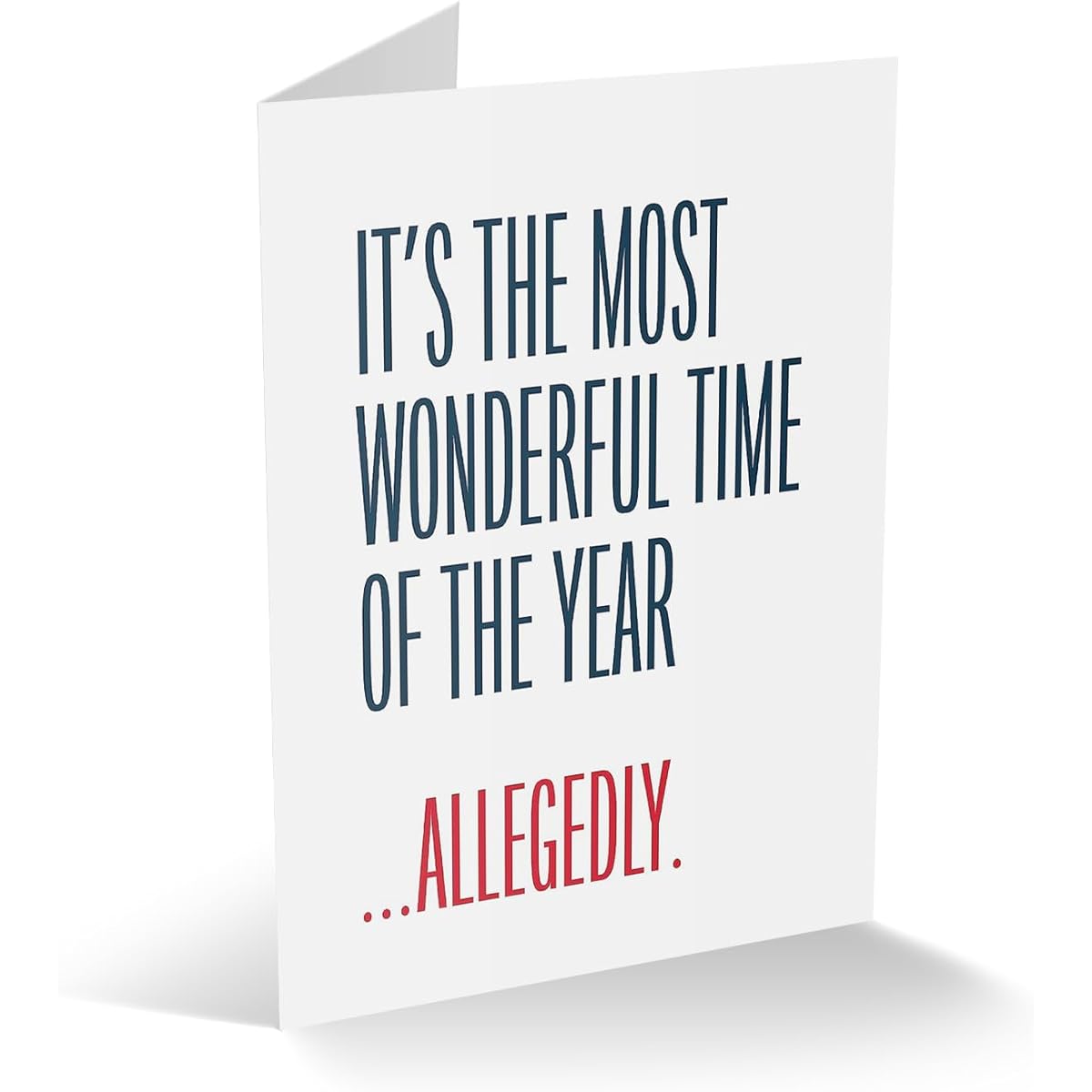 Modern Wit Funny Christmas Card Single 4.25 x 5.5 inch Holiday Card with Envelope Blank Inside