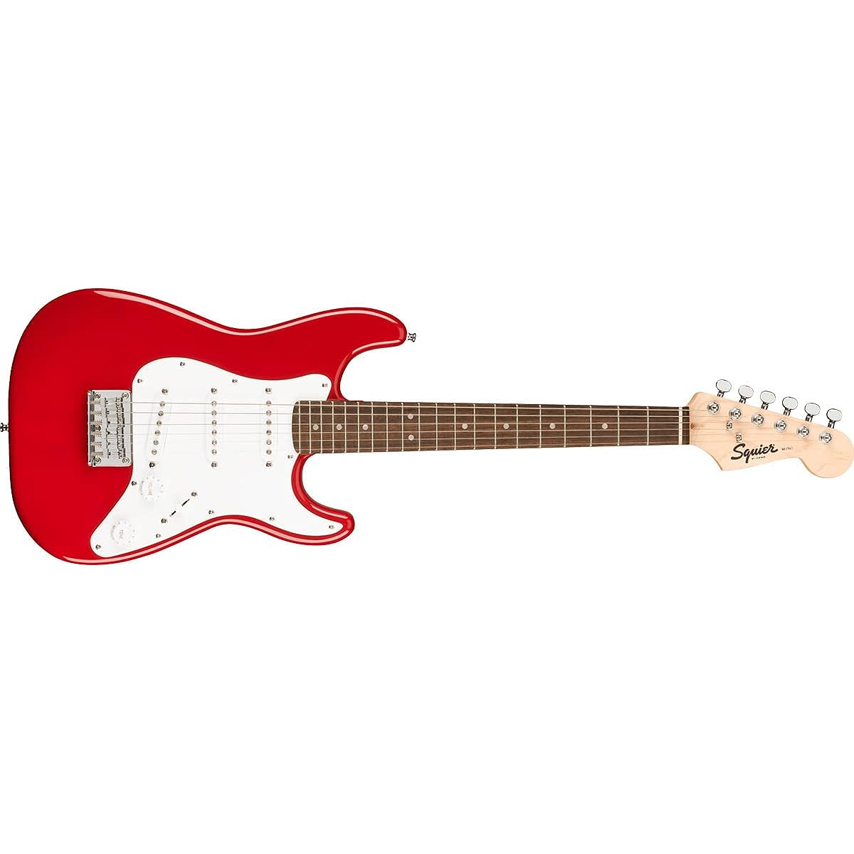 Squier by Fender Mini Stratocaster Dakota Red 14-piece electric guitar beginner set [with Bluetooth mini amp] Stratocaster mini size Squier/Squier