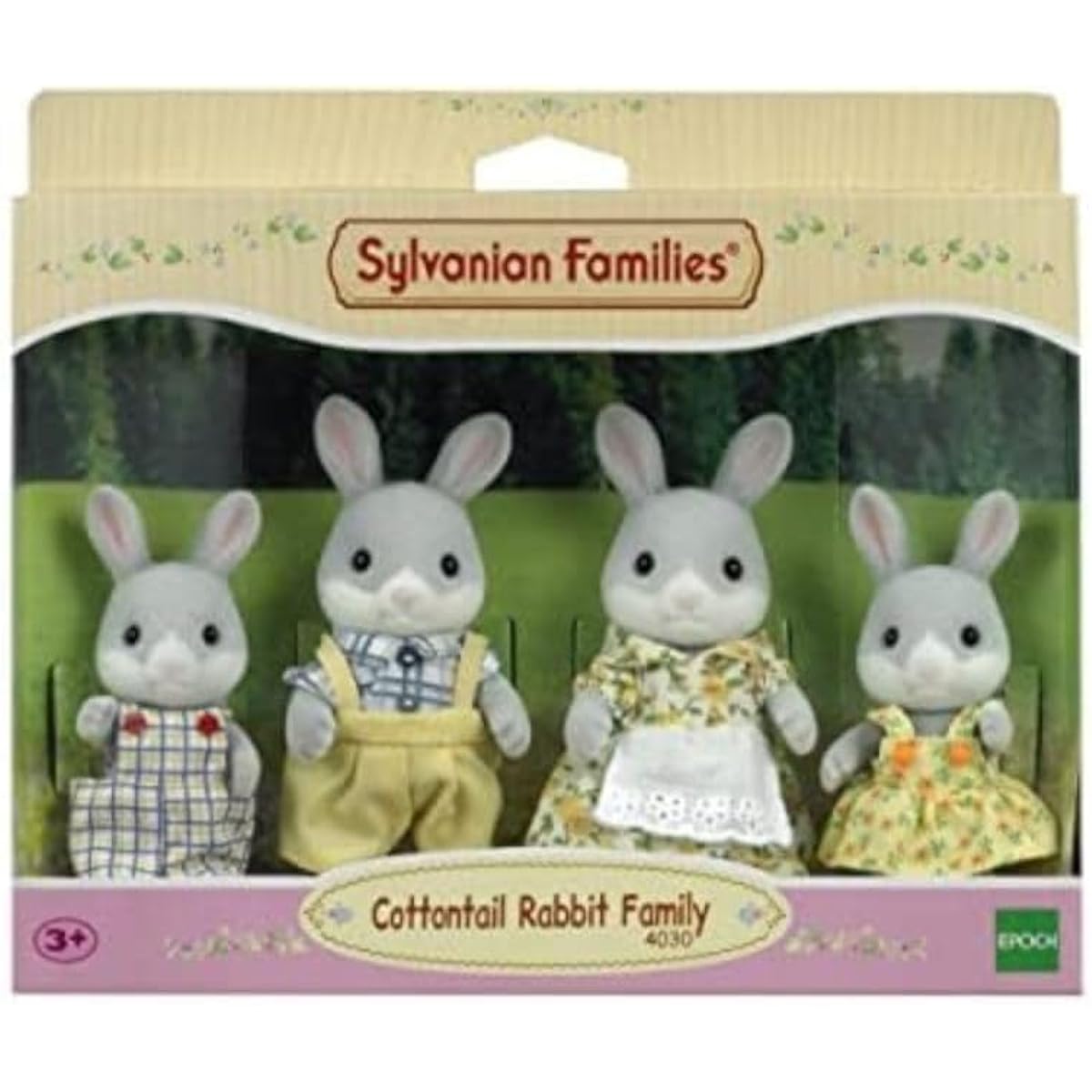 Epoch Childhood - A1504595 - Mini-doll - Sylvanian Gray Rabbit Family