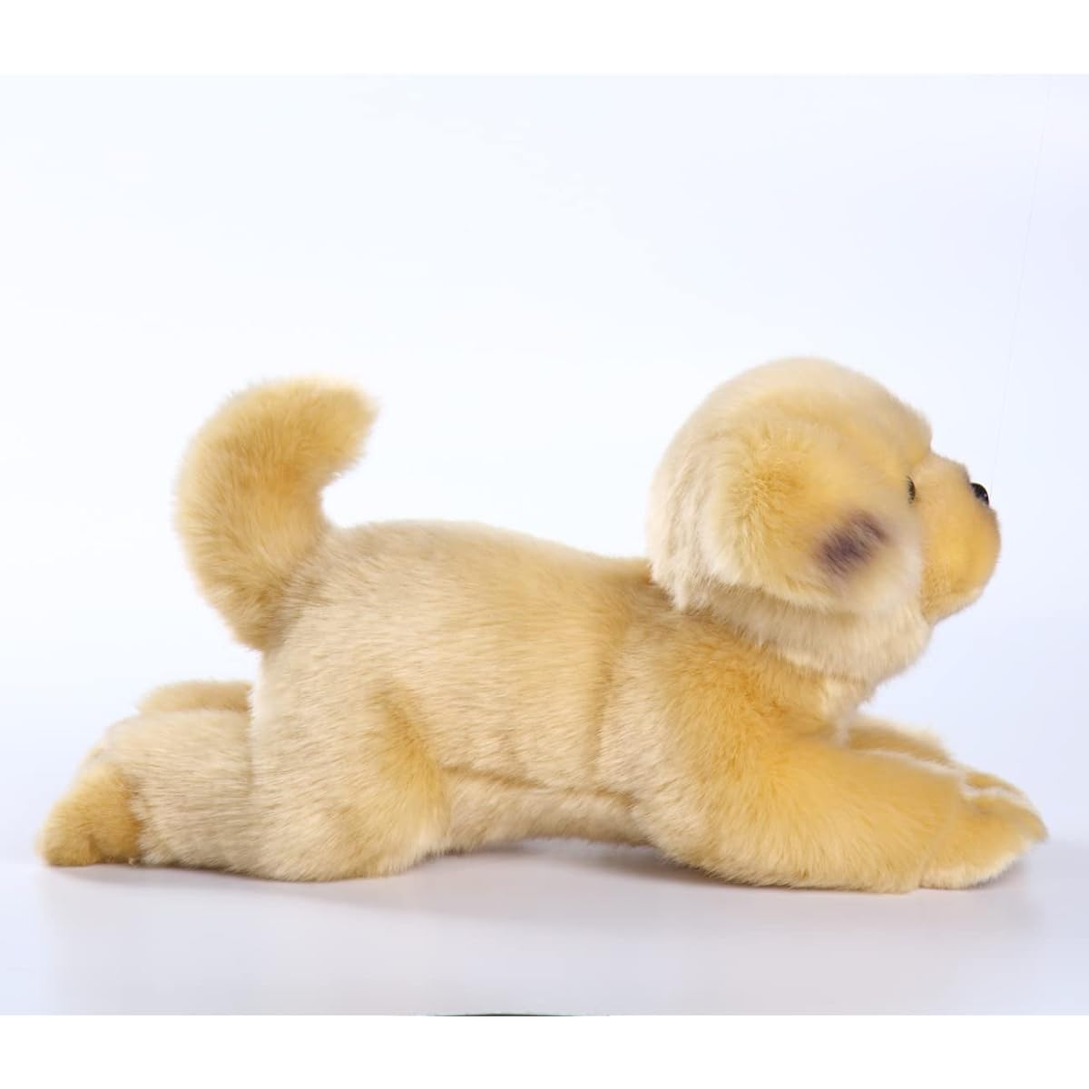 Golden Retriever Stuffed Animal Simulation Dog - Realistic and Lifelike Soft Handmade Lying Dog Plush Toy Puppy - Present Gift for Boys and Girls
