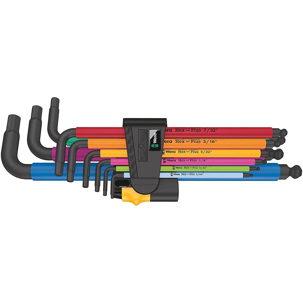 Wera 05022640001 | Hex Wrench Set Hex Plus 950/9 950/9 Multicolor Inch Size Laser Finish 9 Piece Set [Regular Japanese Import]