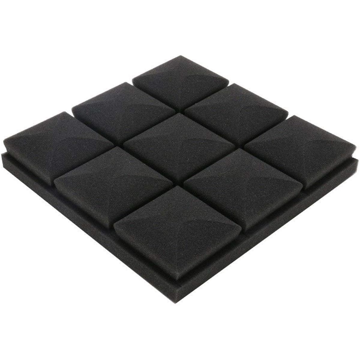 10PCS Office Acoustic Panels, Hotel Decoration Sound Absorbing Cotton High Density Sound Absorption Soundproofing Foam 10PCS (Red) (Black)
