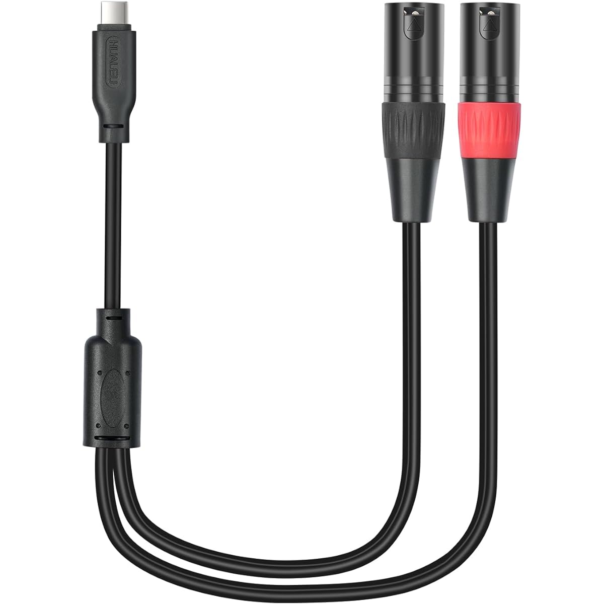 HUALEU 10ft USB C to Dual XLR Male Stereo Audio Cable 8ft Extended Y Splitter USB C to XLR Male Audio Cable for Active Speakers JBL 305P 306P 308P 310S Yamaha HS5 HS6 HS7 KRK PR5 Classic 5