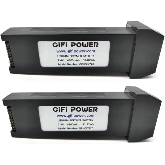 ELEOPTION Holystone HS720 HS720E Drone Replacement Battery 4300mAh 7.4V Replacement Lipo Battery (2pcs)