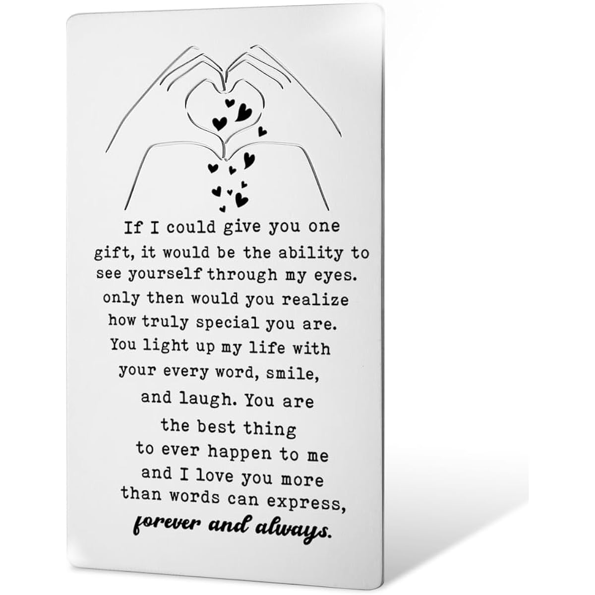 Wallet Card Gift for Husband Gift for Groom Valentine's Day Card for Him Gift for Husband I Love You Card Gift for Him Romantic Gift Card Engraved Wallet Card for Men Husband Boyfriend