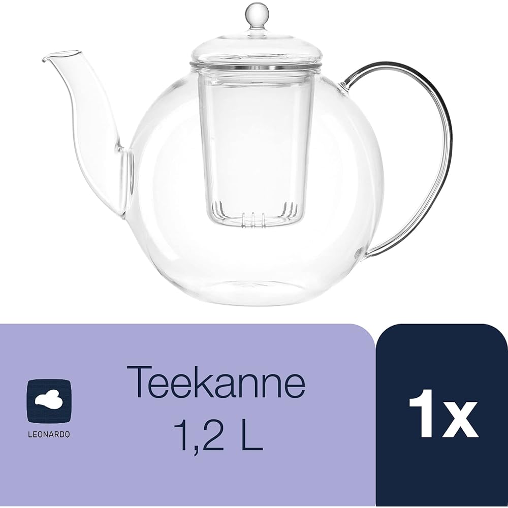 LEONARDO Teapot 1,2ℓ Armonia 034920 Clear w19xd18xh18cm 1.2l