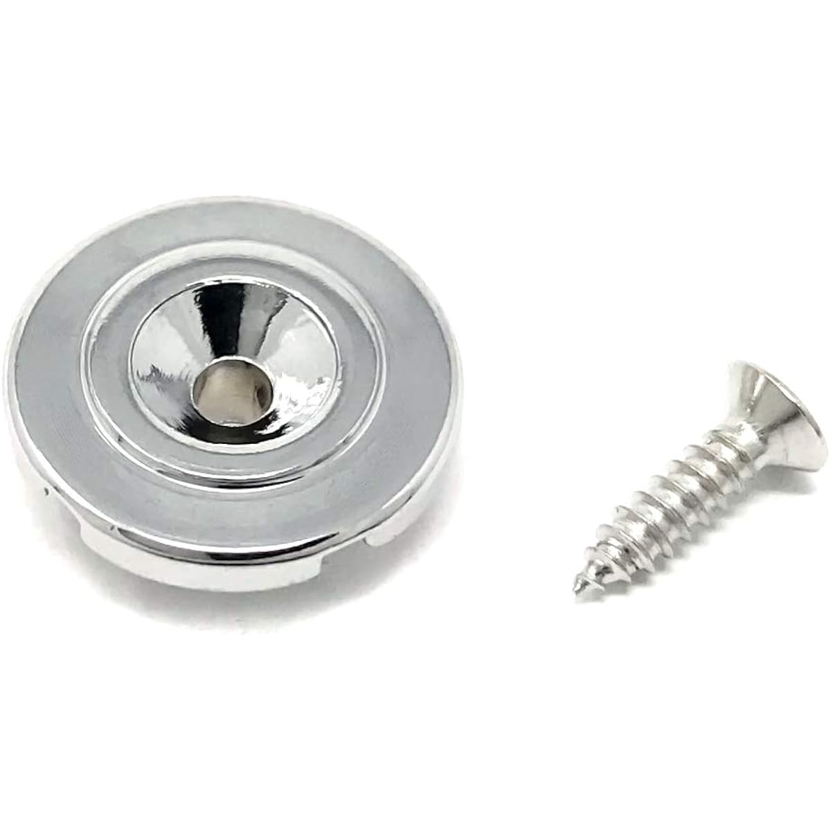Vintage Forge Nickel Round Slotted String Retainer Guide Tree Fender Precision Jazz Style Bass Guitar etc. with Screws BSR50-NKL