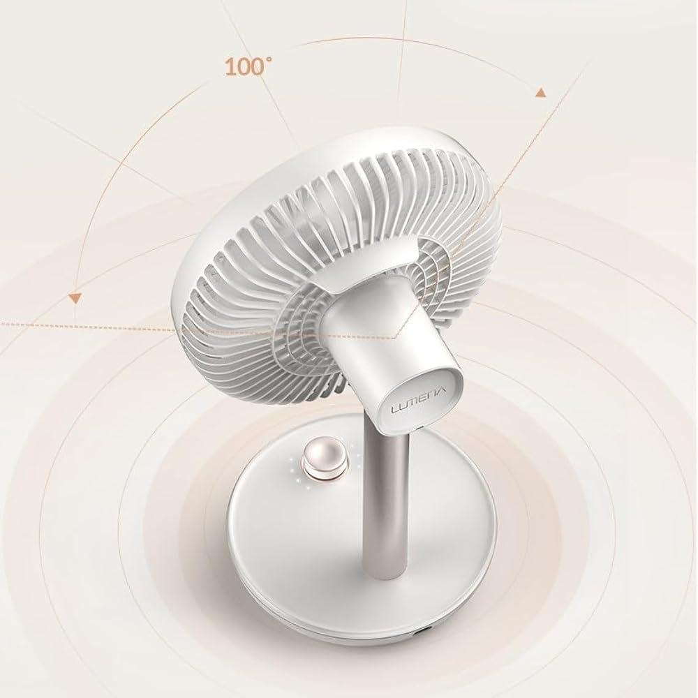 [For unstable seasons] LUMENA Latest FAN PRIME2 White Cordless fan [Indoor air circulation] [With remote control]