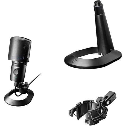 Audio-Technica AT2020USB-XP USB Condenser Microphone & AT8703 Microphone Stand & AT8455 Shock Mount