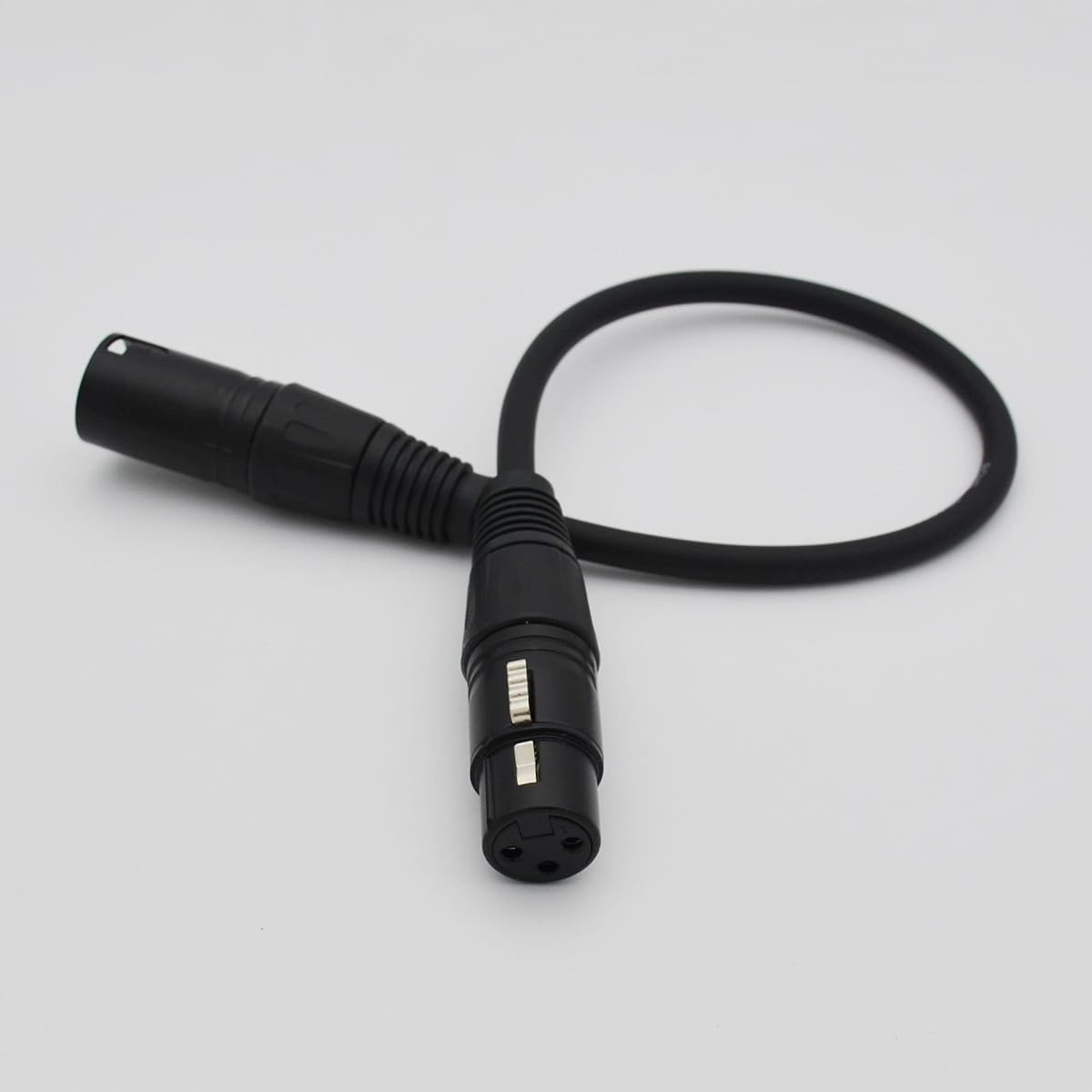 Czyuntuo XLR Cable 1ft XLR Male to Female Black Balanced Microphone Cable Pack of 2