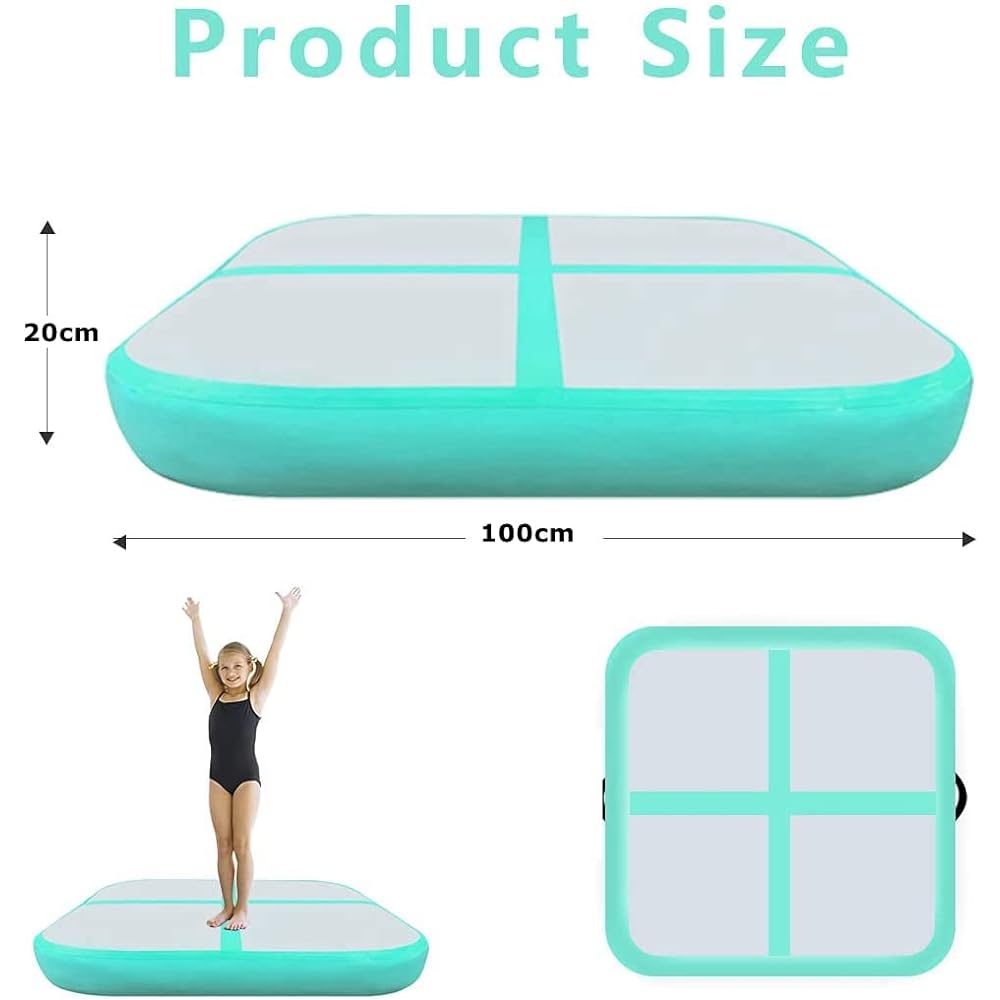 Air Roller Gymnastics Barrel Tumbling Mat Inflatable 60/75/90cm Air Spot Tumble Track Mat Back Bend Trainer with Electric Air Pump for Training/Yoga/Backflip/Home Use