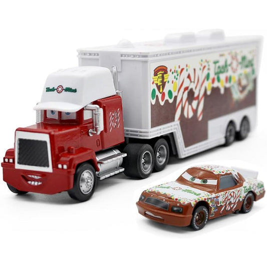 WLTK Movie Cars 2 3 Transport Truck NO.101 Greg Candyman Racer Speed 2 Piece McQueen Jackson Storm Cruise Ramirez Vehicle