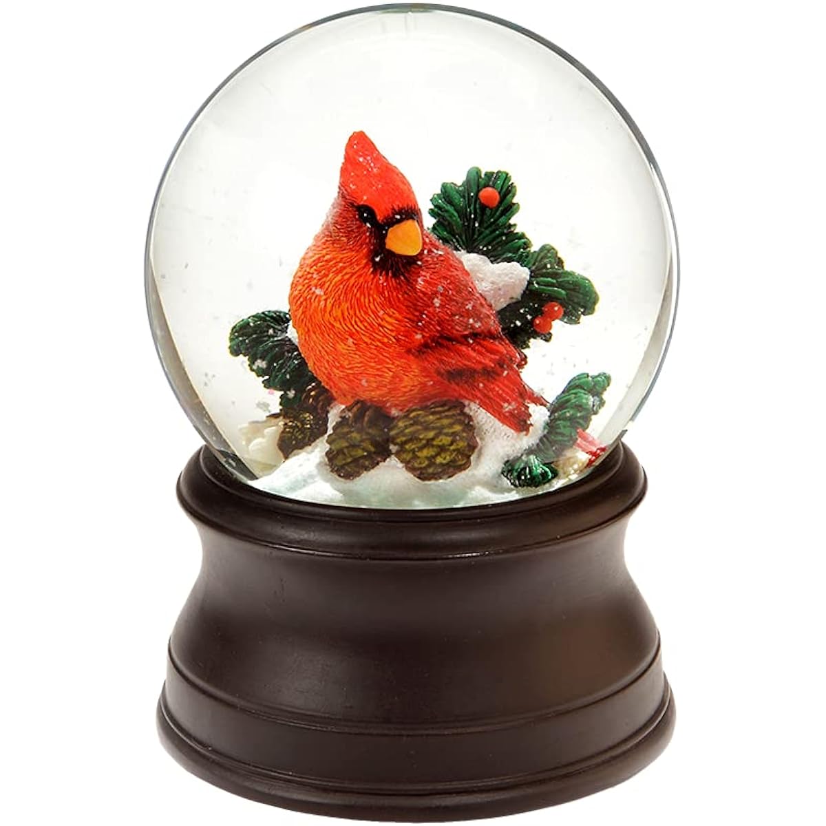 Hand Crafted Cardinal Snow Globe from The San Francisco Music Box Company