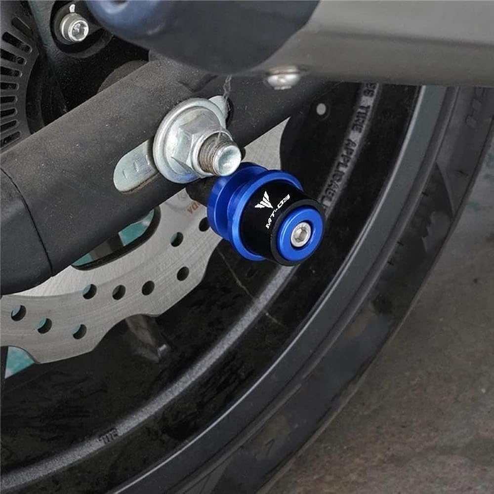 Bike Stand Screw Slider 6mm Motorcycle Accessories Swing Arm Spool Slider Swing Screw Stand For MT03 MT-03 MT 03 2015-2020 2021 (Color: Blue, Size: B)