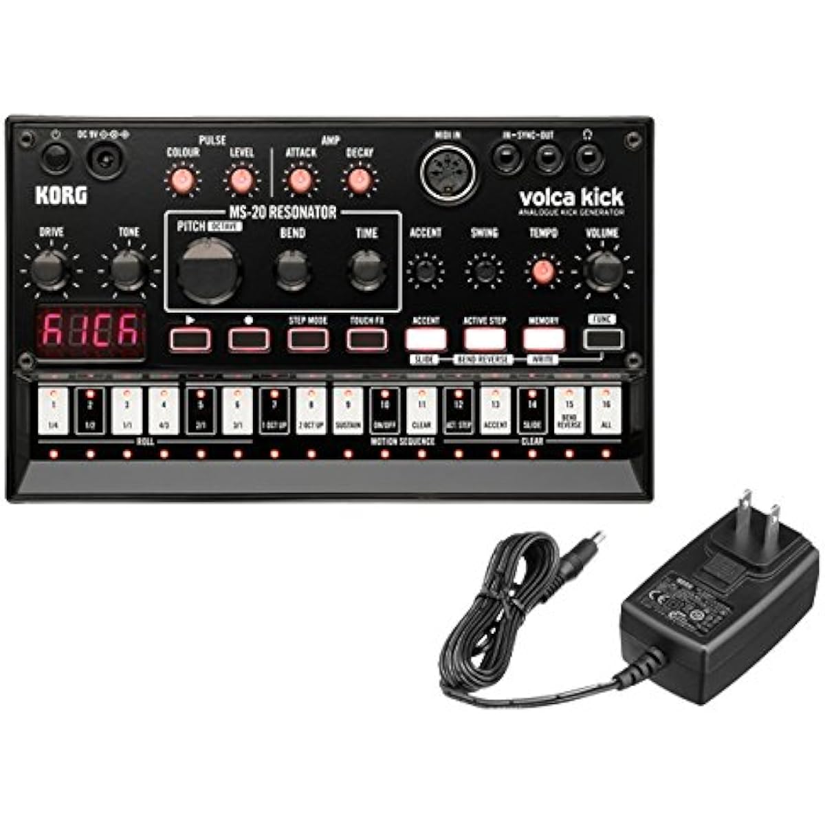 KORG ANALOGUE KICK GENERATOR volca kick + genuine AC adapter "KA350" set